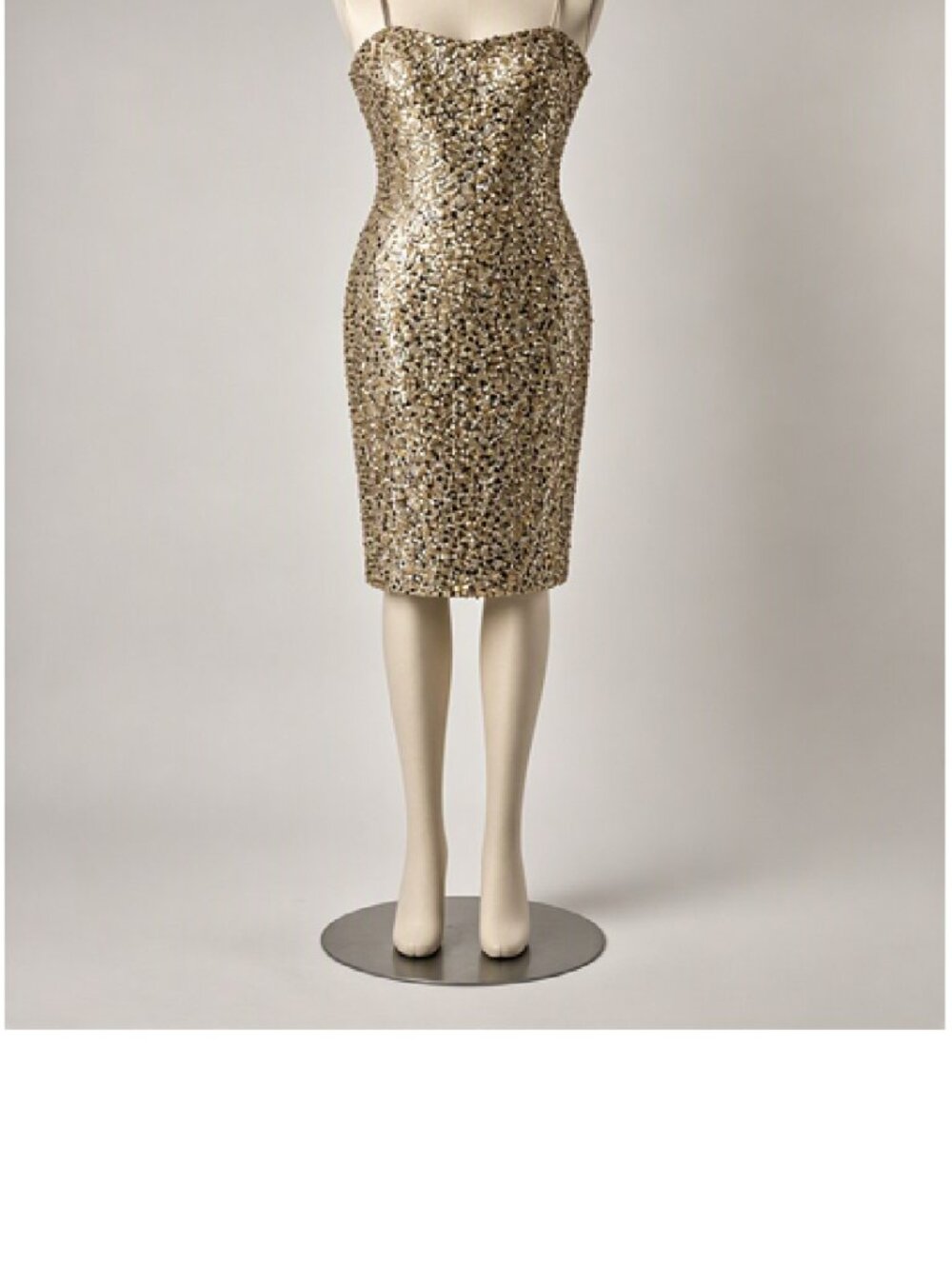 NWT Badgley Mischka Collection Gold & Silver Sequin Dress Size 14